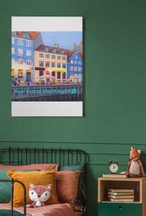 Nyhavn Canvas with Real Estate Matching24 Logo