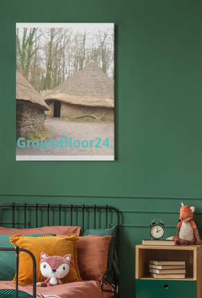 Village Charm Photo paper poster with Groundfloor24 without House Logo