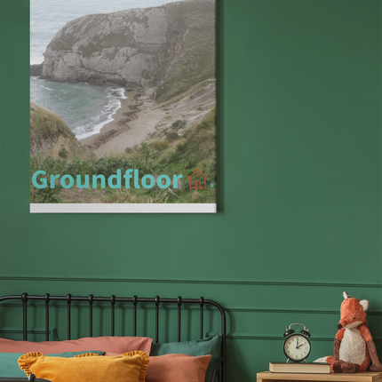 Sea & Hills Poster with hangers with Groundfloor with House Logo