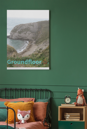 Sea & Hills Poster with hangers with Groundfloor with House Logo
