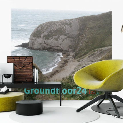 Sea & Hills Canvas with Groundfloor24 with House Logo