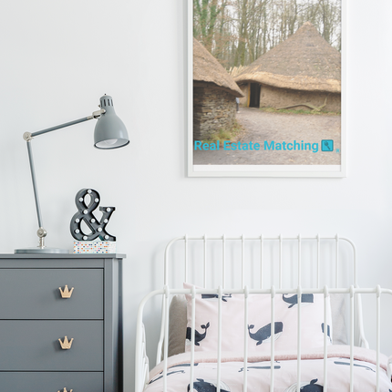 Village Charm Photo paper poster with realestatematching with key Logo