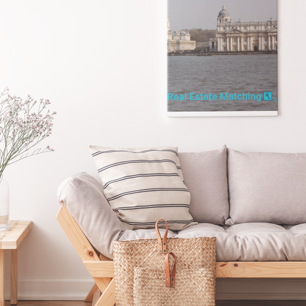 Riverside Beauty Framed photo paper poster with realestatematching with key Logo