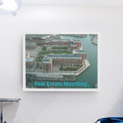 Nice City Framed canvas with realestatematching without key Logo