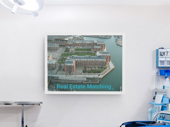 Nice City Framed canvas with realestatematching without key Logo