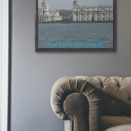 Riverside Beauty Photo paper poster with realestatematching with key Logo