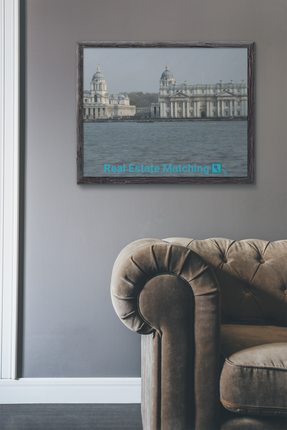 Riverside Beauty Photo paper poster with realestatematching with key Logo