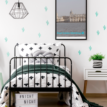 Riverside Beauty Framed poster with realestatematching with key Logo