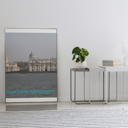 Riverside Beauty Framed photo paper poster with realestatematching24 without key Logo
