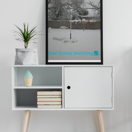 Winter Wonderland Poster with realestatematching with key Logo