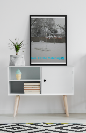 Winter Wonderland Poster with realestatematching with key Logo