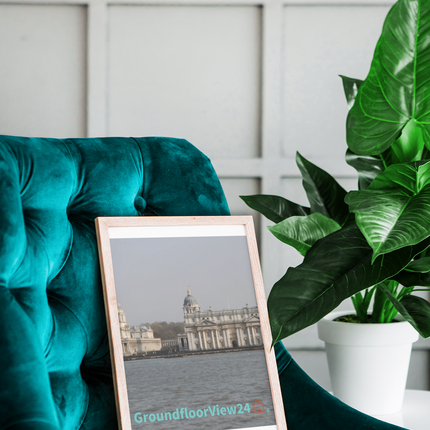 Riverside Beauty Framed photo paper poster with groundfloorview24 with House Logo