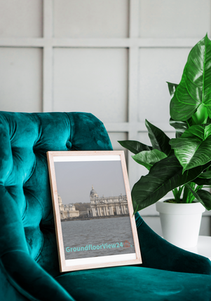 Riverside Beauty Framed photo paper poster with groundfloorview24 with House Logo