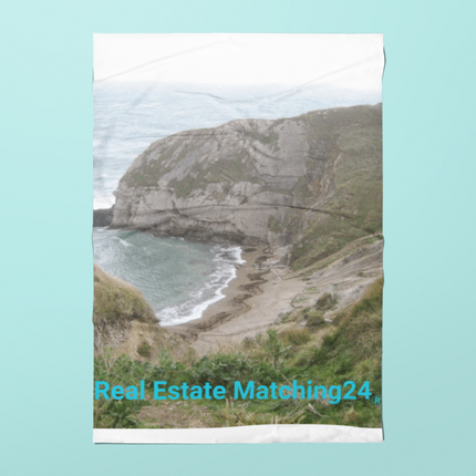 Sea & Hills Thin canvas with realestatematching24 without key Logo
