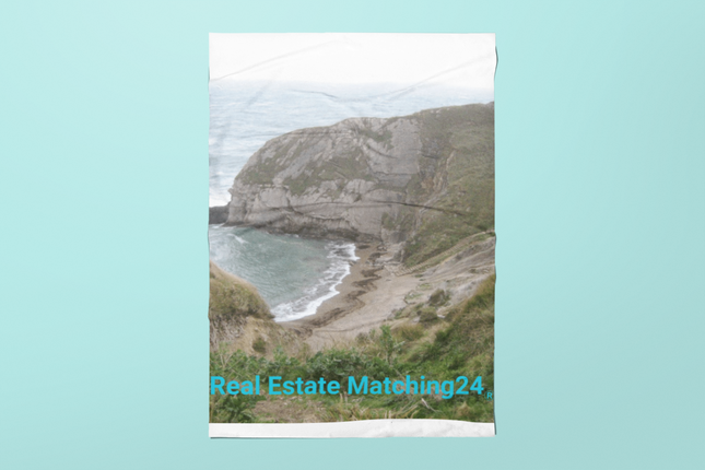 Sea & Hills Thin canvas with realestatematching24 without key Logo
