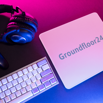 Gaming mouse pad with Groundfloor24 Logo