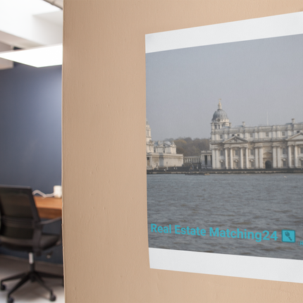 Riverside Beauty Poster with realestatematching24 with key Logo