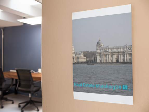 Riverside Beauty Poster with realestatematching24 with key Logo