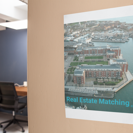 Nice City Poster with realestatematching without key Logo