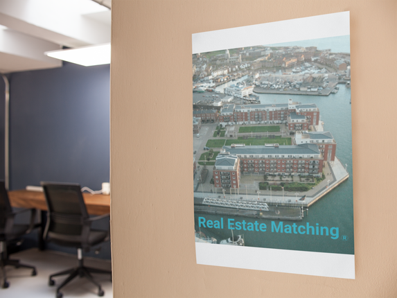Nice City Poster with realestatematching without key Logo