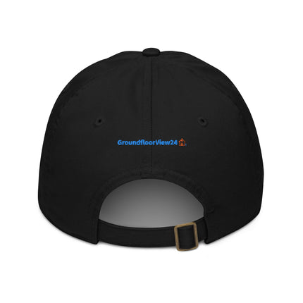 France Organic dad hat GroundfloorView24 with 3 Logos.