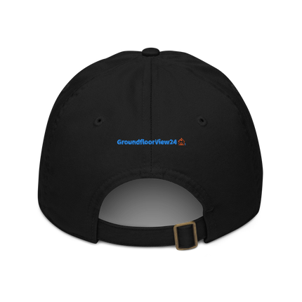 Norway Organic dad hat GroundfloorView24 with 3 Logos.
