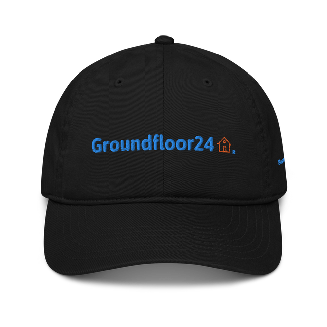 Bosnia and Herzegovina Organic dad hat Groundfloor24 with 3 Logos.