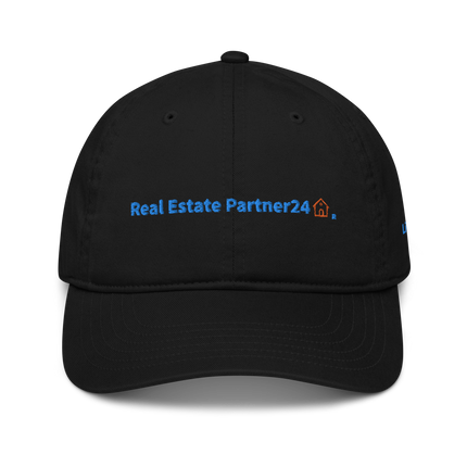 Liechtenstein Organic dad hat Real Estate Partner24 with 3 Logos.