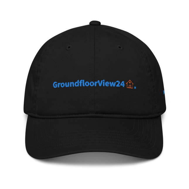 Netherlands Organic dad hat GroundfloorView24 with 3 Logos.