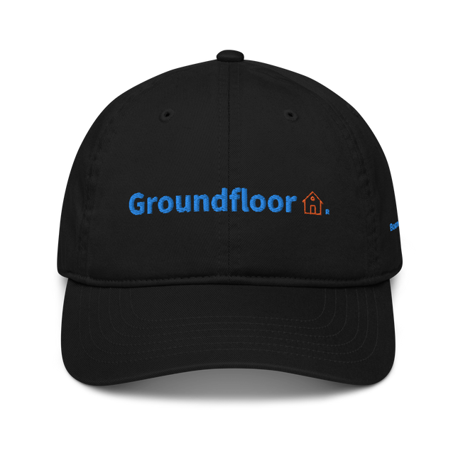 Bosnia and Herzegovina Organic dad hat Groundfloor with 3 Logos.