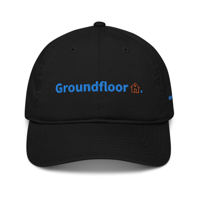 North Macedonia Organic dad hat Groundfloor with 3 Logos.