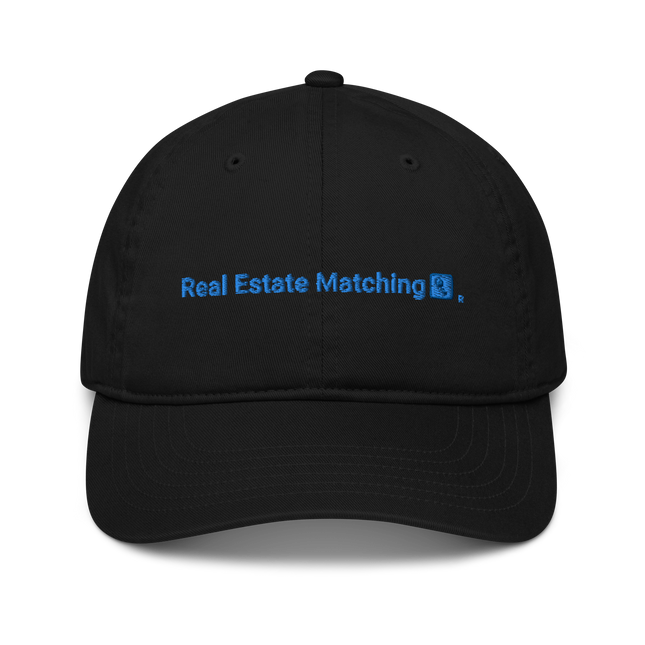 Malta Organic dad hat Real Estate Matching with 3 Logos.