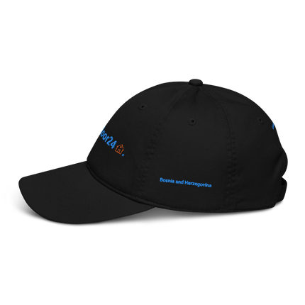 Bosnia and Herzegovina Organic dad hat Groundfloor24 with 3 Logos.