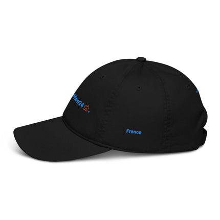 France Organic dad hat GroundfloorView24 with 3 Logos.
