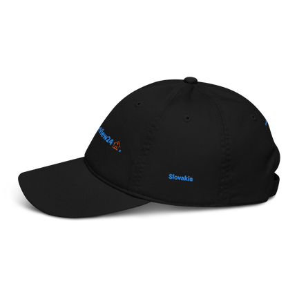 Slovakia Organic dad hat GroundfloorView24 with 3 Logos.