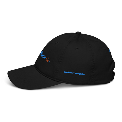 Bosnia and Herzegovina Organic dad hat Groundfloor with 3 Logos.