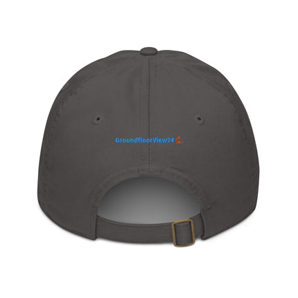 France Organic dad hat GroundfloorView24 with 3 Logos.