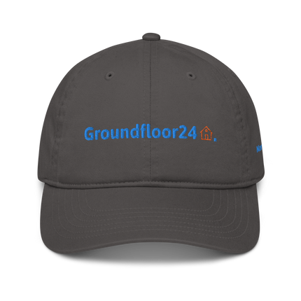 North Macedonia Organic dad hat Groundfloor24 with 3 Logos.