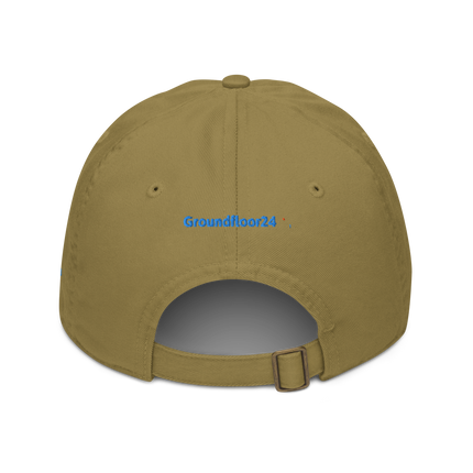 North Macedonia Organic dad hat Groundfloor24 with 3 Logos.