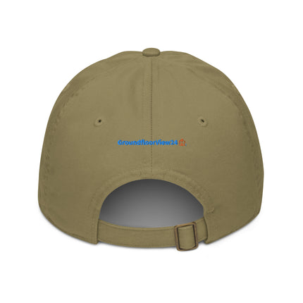 France Organic dad hat GroundfloorView24 with 3 Logos.