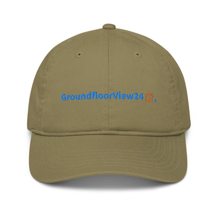 France Organic dad hat GroundfloorView24 with 3 Logos.