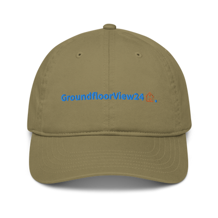 Poland Organic dad hat GroundfloorView24 with 3 Logos.