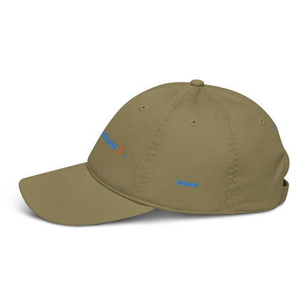France Organic dad hat GroundfloorView24 with 3 Logos.