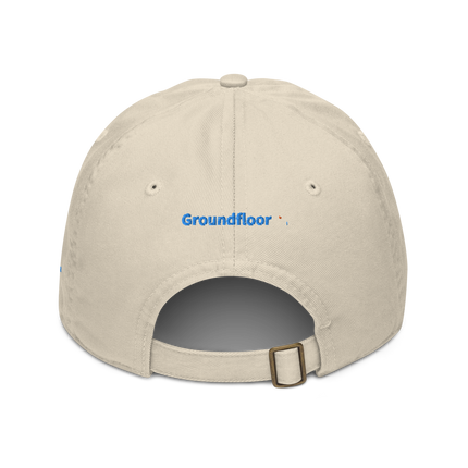 Bosnia and Herzegovina Organic dad hat Groundfloor with 3 Logos.