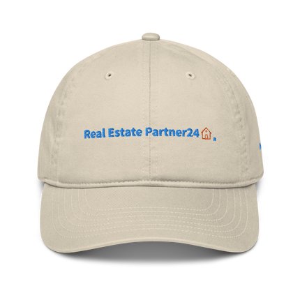 Netherlands Organic dad hat Real Estate Partner24 with 3 Logos.