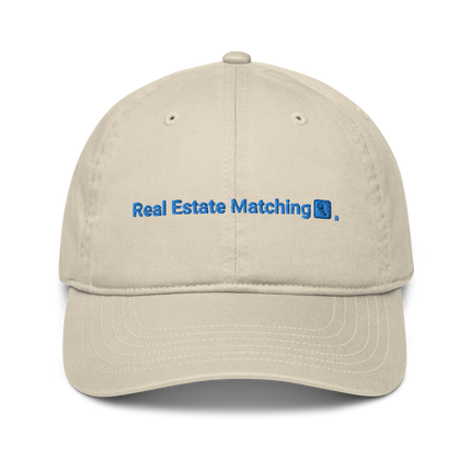 Malta Organic dad hat Real Estate Matching with 3 Logos.