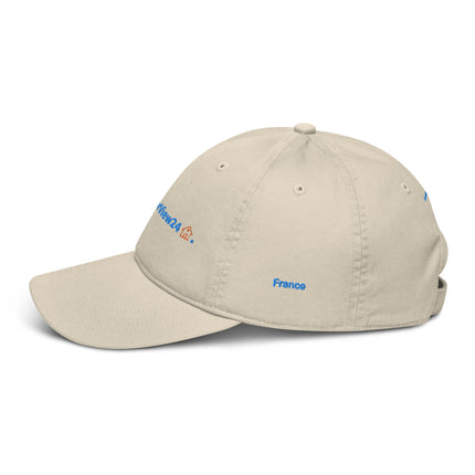 France Organic dad hat GroundfloorView24 with 3 Logos.