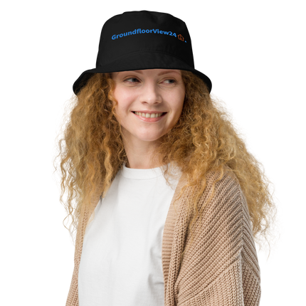 Organic bucket hat GroundfloorView24 with Logo.