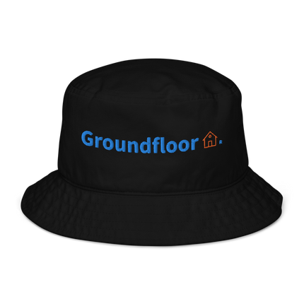 Organic bucket hat Groundfloor with Logo.