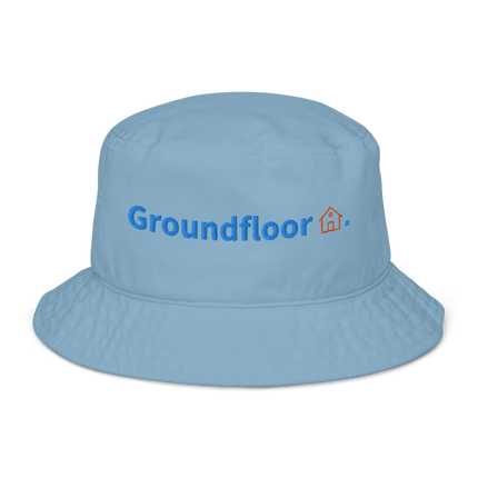 Organic bucket hat Groundfloor with Logo.